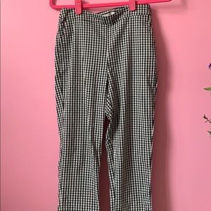 checkered fitted pants